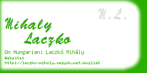 mihaly laczko business card