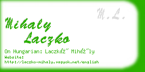 mihaly laczko business card